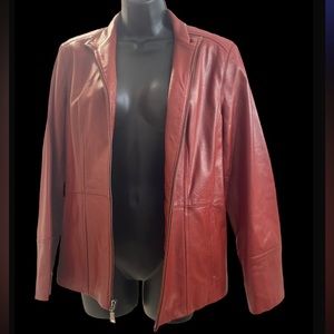 Valerie Stevens Red Leather Jacket